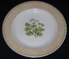 Fitz & Floyd Omnibus VEGETABLE BASKET Salad Plate "Peas"
